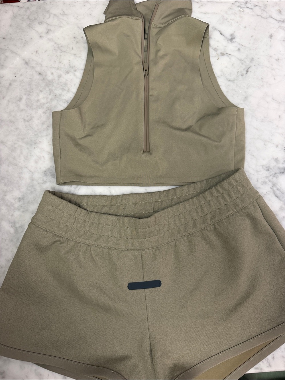 Women's Olive-Tan Athletic Set